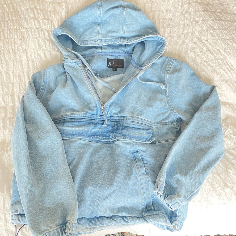 Boutique denim pullover